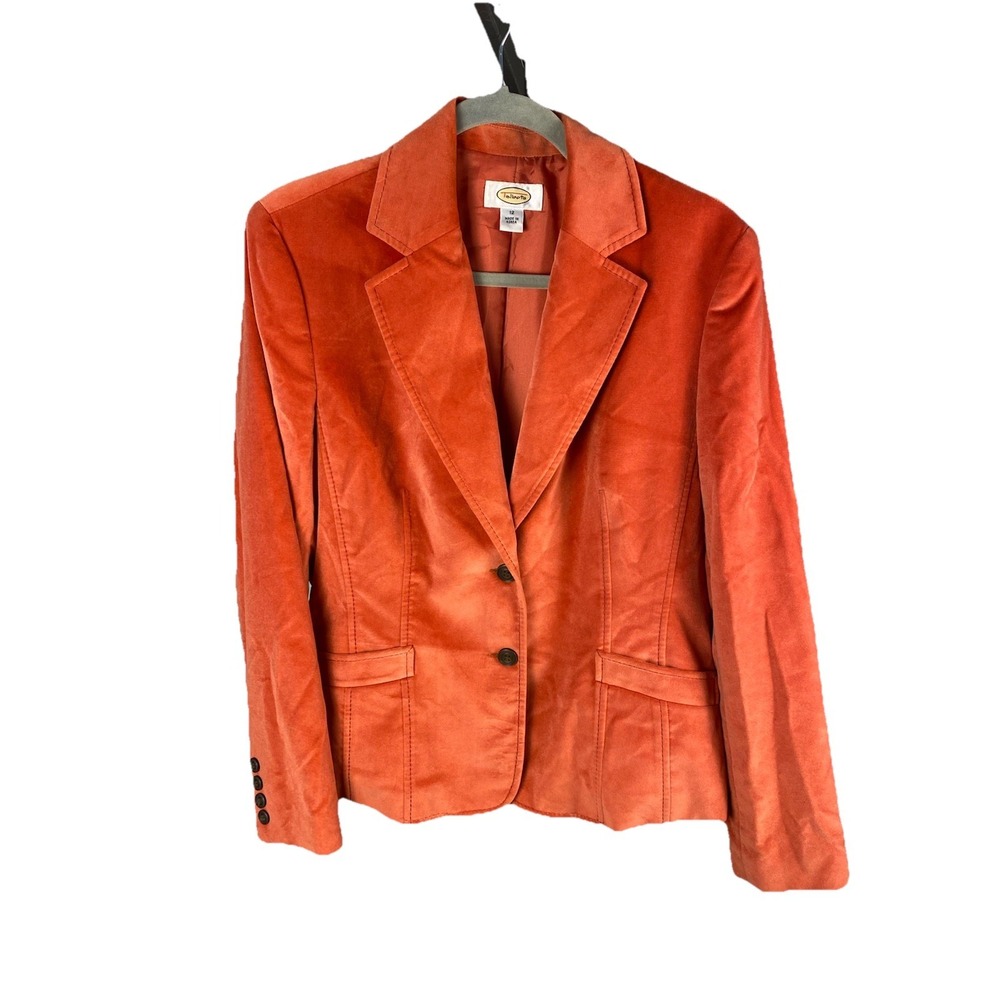 Vintage Talbots Womens Velvet Blazer Jacket Size 12